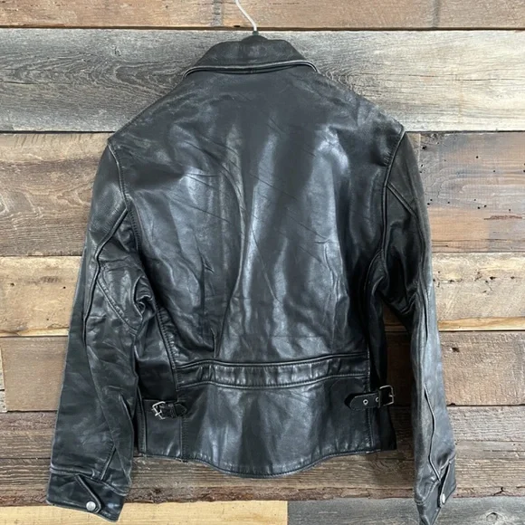 Mens vintage US sheepskin leather jacket